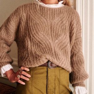 Sézane Gisele Sweater in Beige Taupe